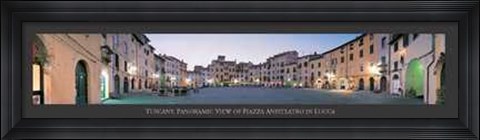 Framed Tuscany Panoramic View of Lucca Print