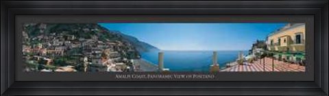 Framed Amalfi Coast Panoramic View Positano Print