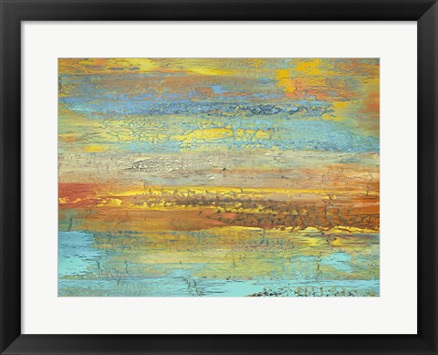 Framed Golden Landscape Print