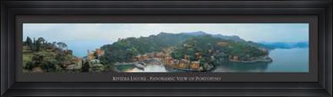 Framed Riviera Ligure Panoramic Portofino Print