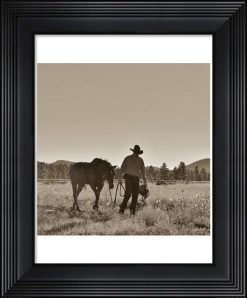 Framed There Will Be Peace In The Valley (sepia) Print