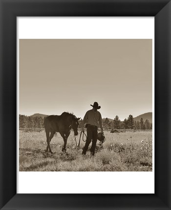 Framed There Will Be Peace In The Valley (sepia) Print