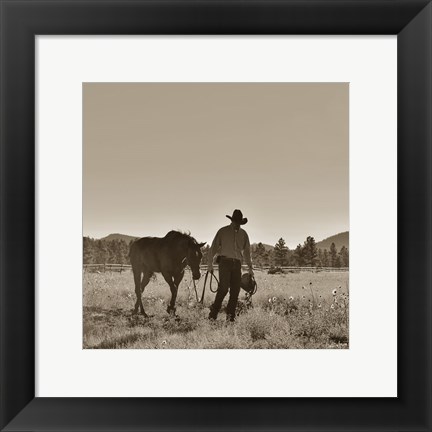 Framed There Will Be Peace In The Valley (sepia) Print