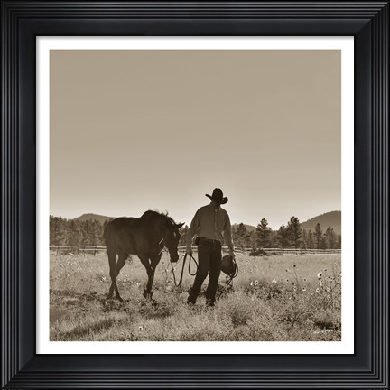 Framed There Will Be Peace In The Valley (sepia) Print
