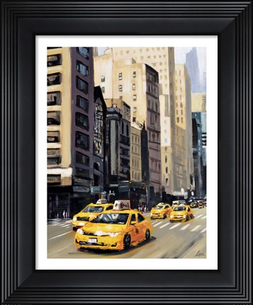 Framed New York Taxi 1 Print