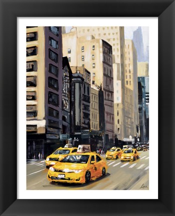 Framed New York Taxi 1 Print