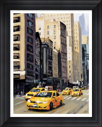 Framed New York Taxi 1 Print