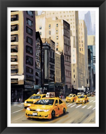 Framed New York Taxi 1 Print