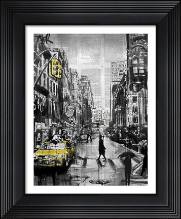 Framed Brooklyn Cab Print