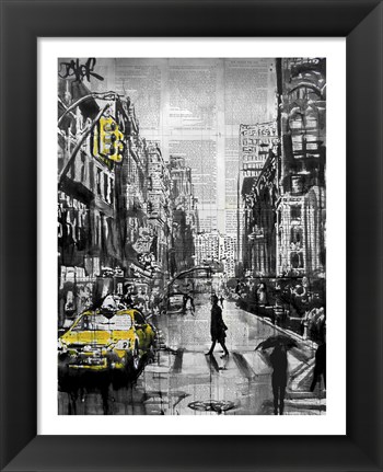 Framed Brooklyn Cab Print