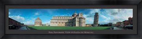 Framed Pisa - Panoramic Piazza Dei Miracoli Print