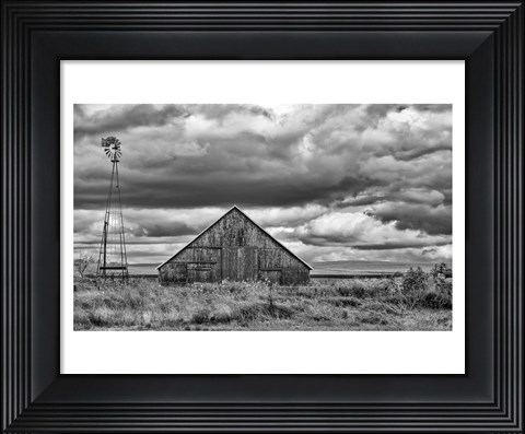 Framed Windmill and Barn Print