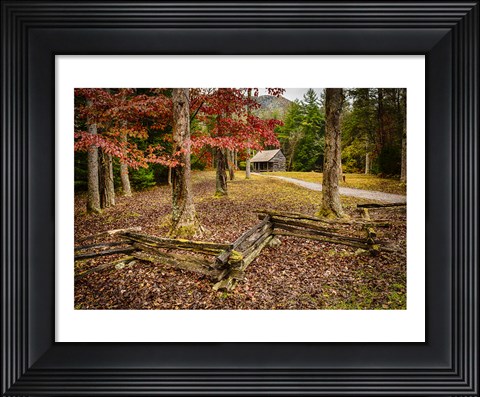 Framed Smokies Cabin Print