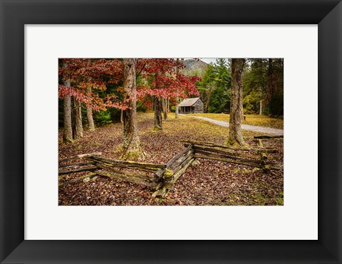 Framed Smokies Cabin Print