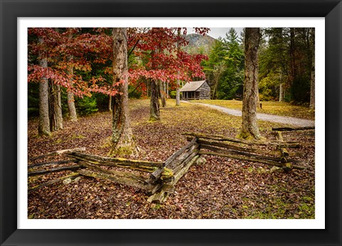 Framed Smokies Cabin Print