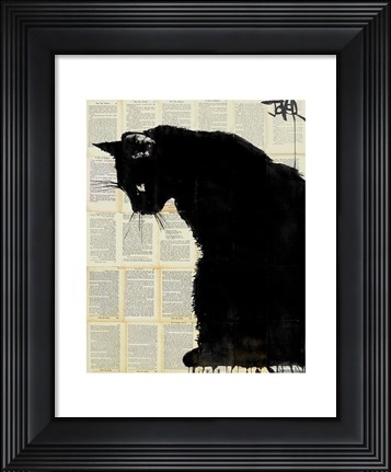 Framed Black Cat Print