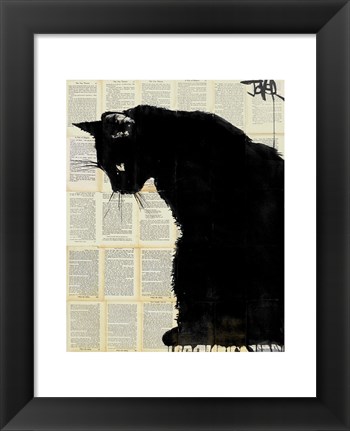 Framed Black Cat Print