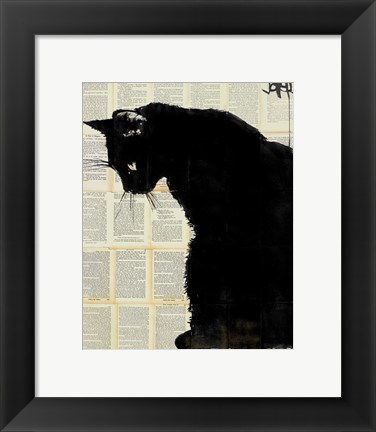 Framed Black Cat Print