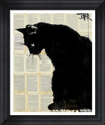 Framed Black Cat Print