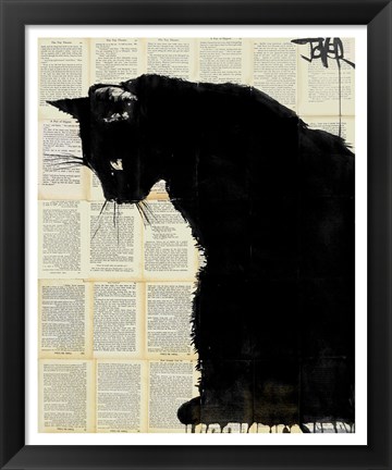 Framed Black Cat Print