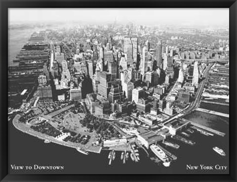 Framed View to Downtown NYC Print