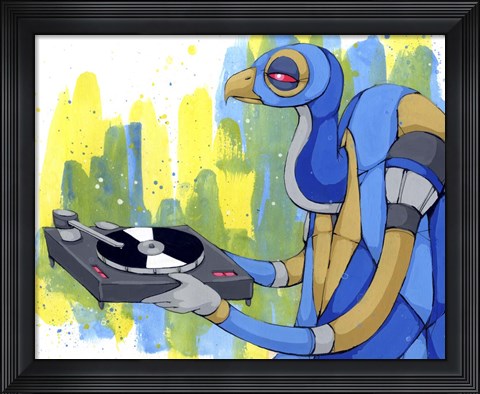 Framed Vinyl Vulture Print