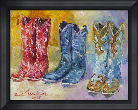 Framed Cowboy Boots Print