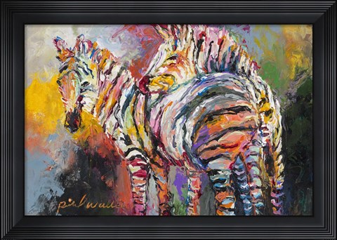 Framed Zebras Print