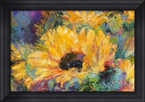 Framed Blue Sunflowers Print