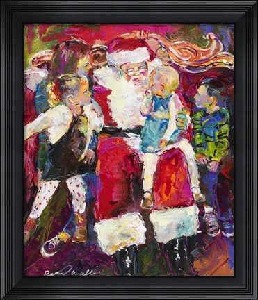 Framed Santa and Bailey Print