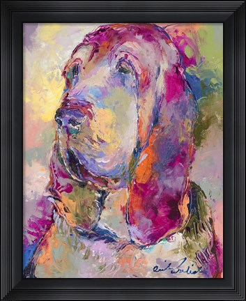 Framed Blood Hound Print