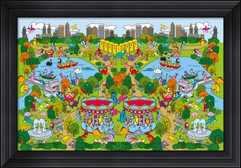 Framed Dino Park Print