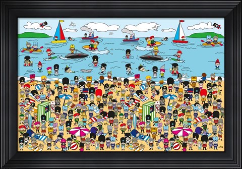 Framed Toy Soldiers - Beach Print