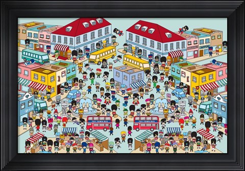 Framed Toy Soldiers - Town Print