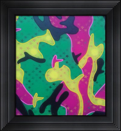 Framed Abstract Camo Print