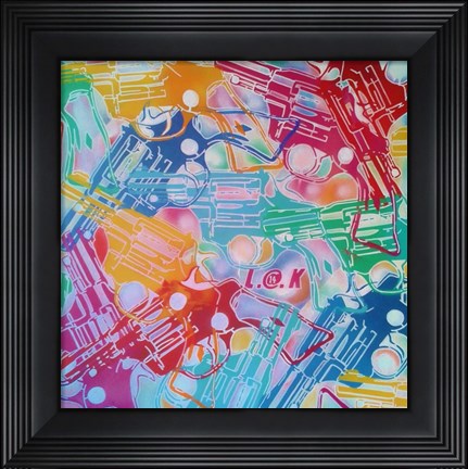 Framed Abstract Pop Guns Print