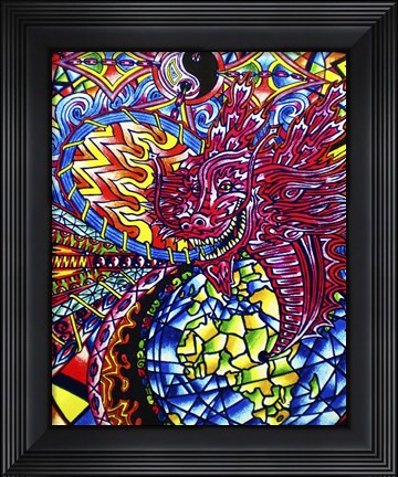 Framed African Dragon Print