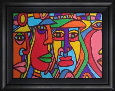 Framed Chilean Faces Print