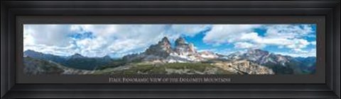 Framed Italy Panoramic View of the Dolomiti Print