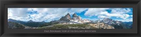 Framed Italy Panoramic View of the Dolomiti Print