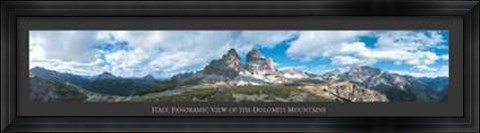 Framed Italy Panoramic View of the Dolomiti Print