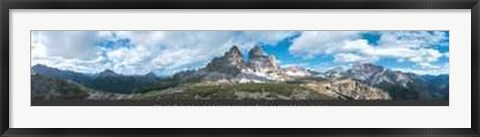 Framed Italy Panoramic View of the Dolomiti Print