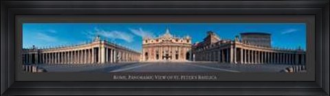 Framed Rome Panoramic View of St.Peter&#39;s Basilica Print