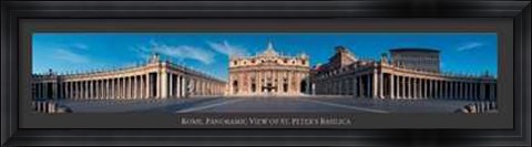 Framed Rome Panoramic View of St.Peter&#39;s Basilica Print