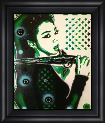 Framed Asia Green Print