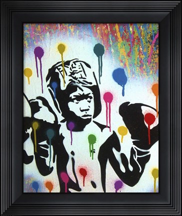 Framed Boxer V Pollock Print