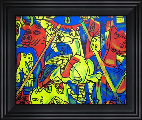 Framed Guernica Graffiti Print