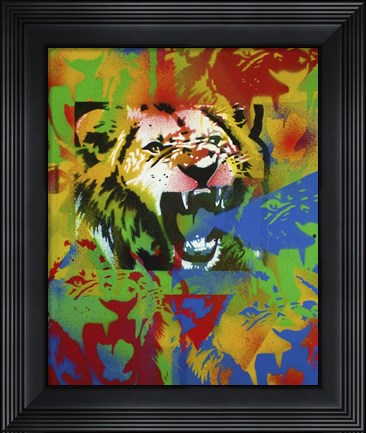 Framed Lion Print