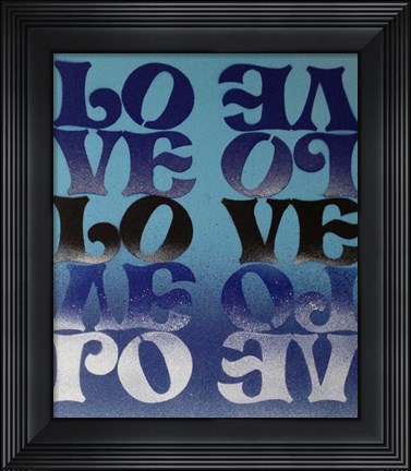 Framed Love Love Love Print