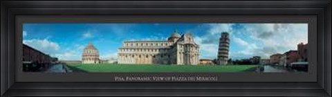 Framed Pisa - Panoramic Piazza Dei Miracoli Print